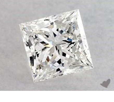 Lab-Created 1.04 Carat F IF Ideal Cut princess diamond