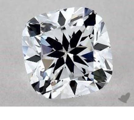 Lab-Created 1.57 Carat F IF Ideal Cut cushion diamond